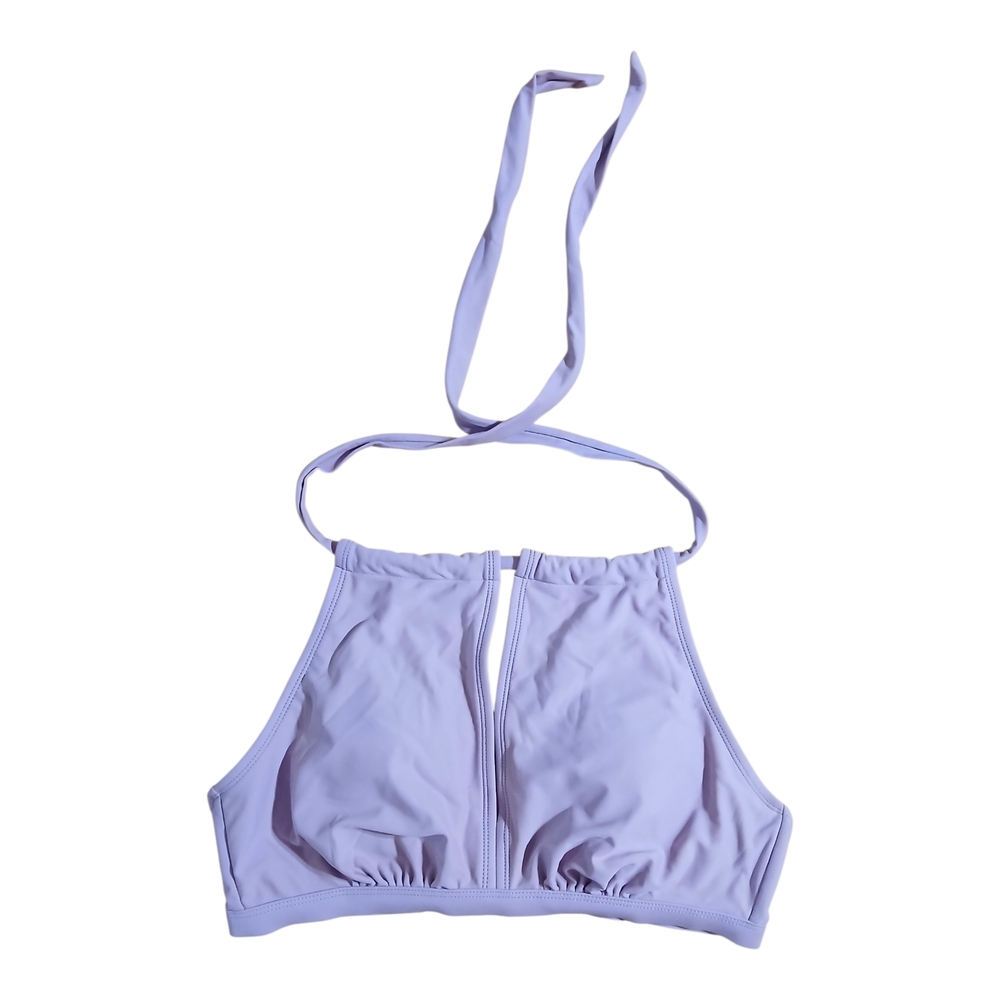 Time and Tru Lavender Halter Bikini Top Medium (8-10) Adjustable Strap Lined